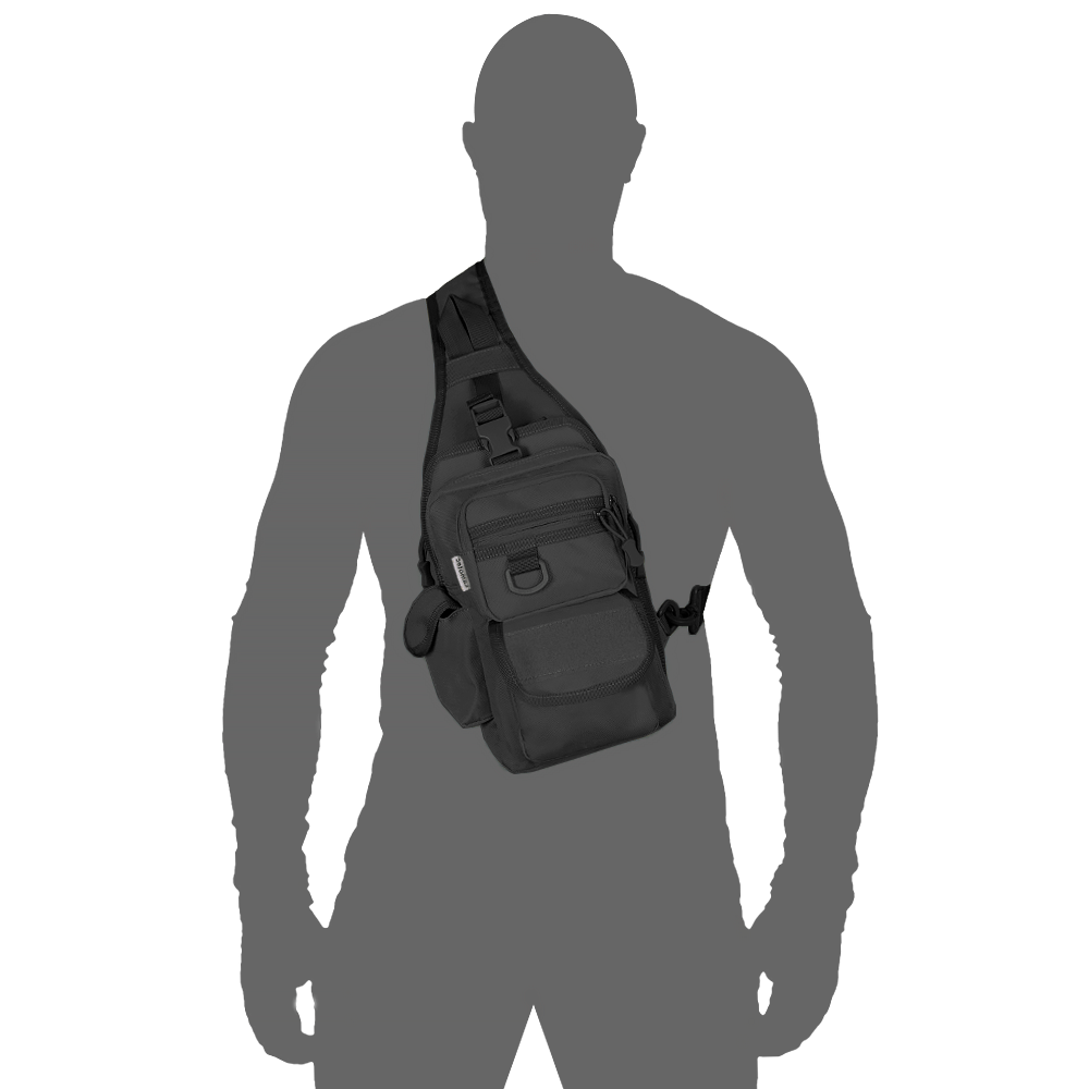 Сумка тактична Camotec Gunner Sling 2.0 Чорна Фото 2